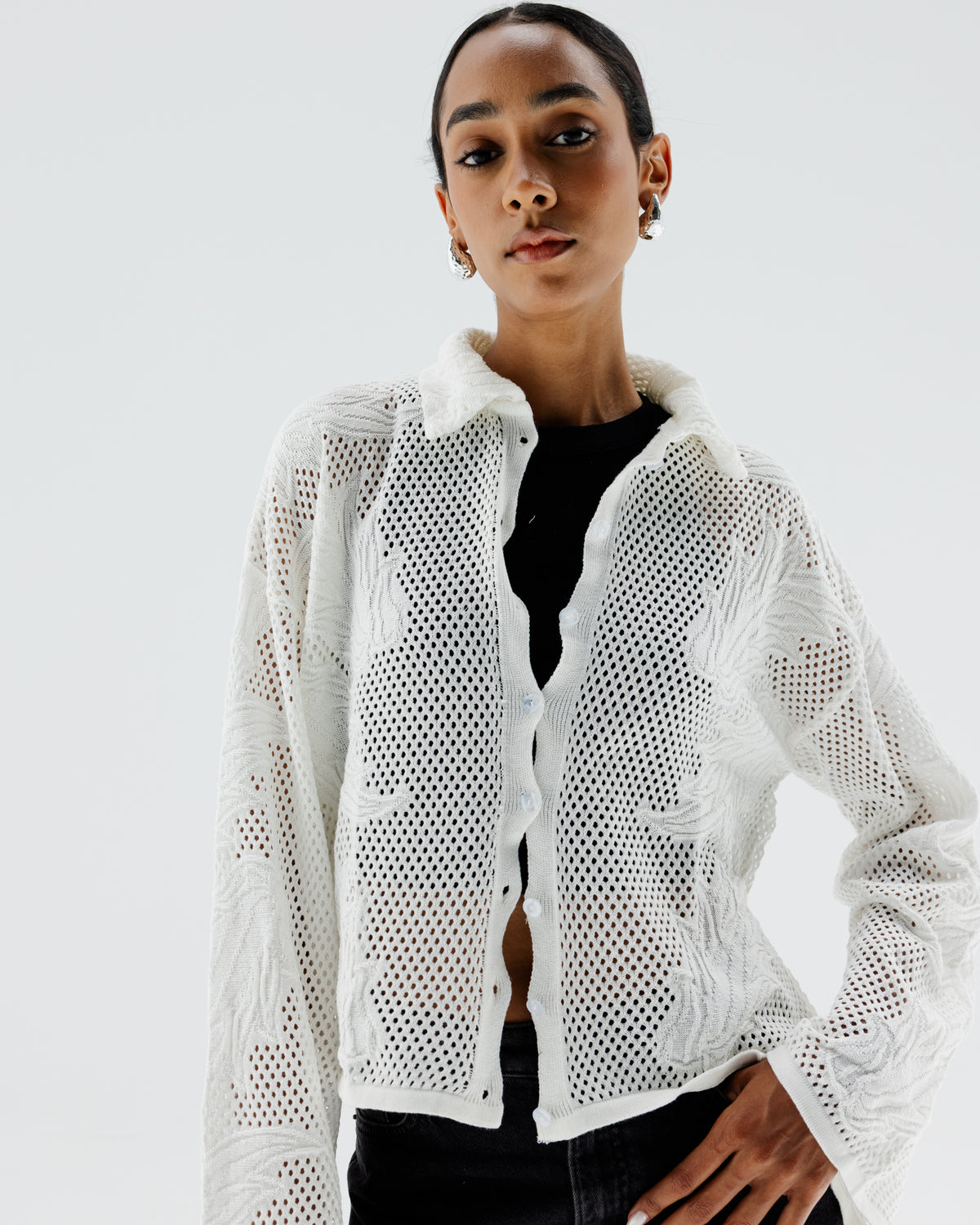 ISLA Knit Top in White
