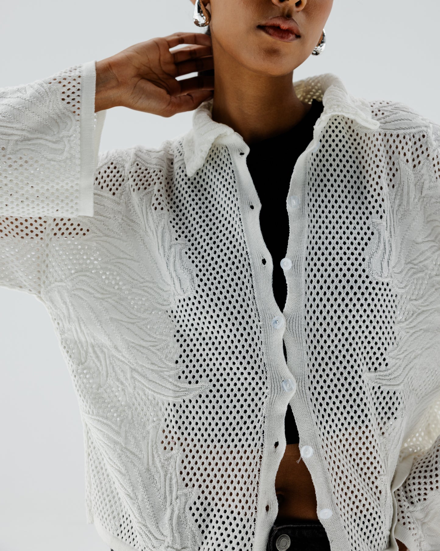 ISLA Knit Top in White
