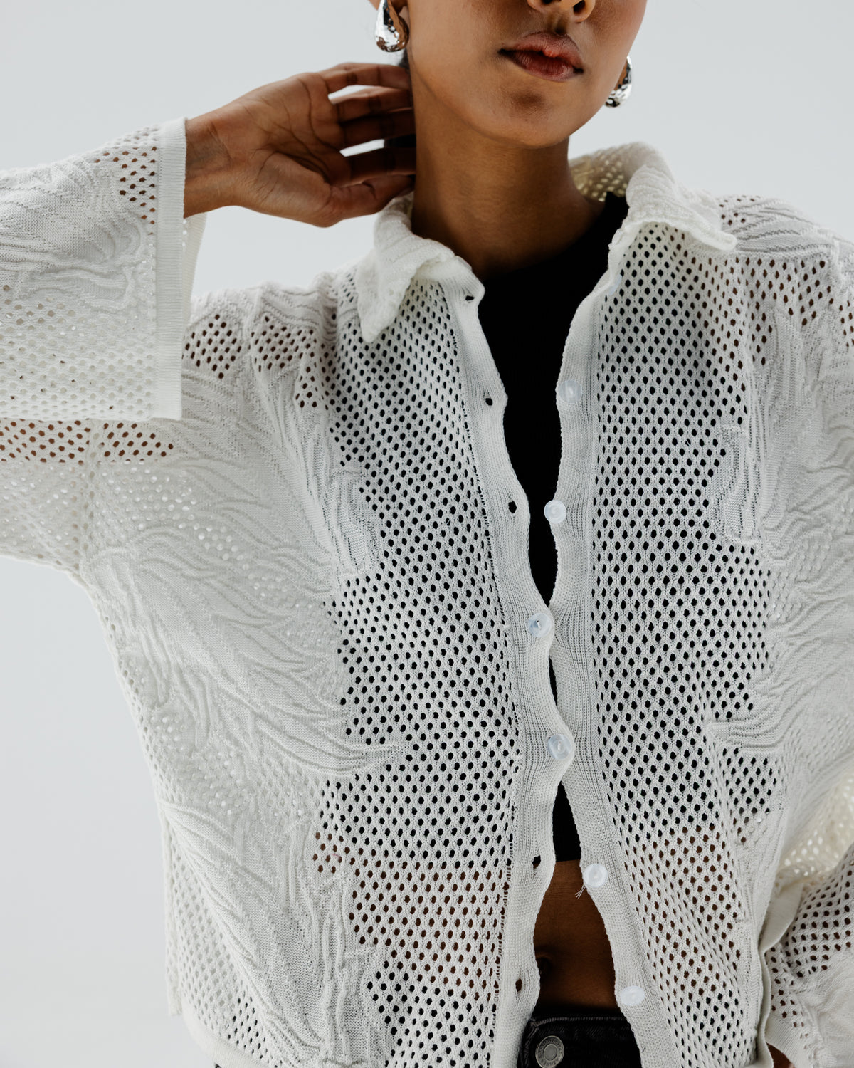 ISLA Knit Top in White