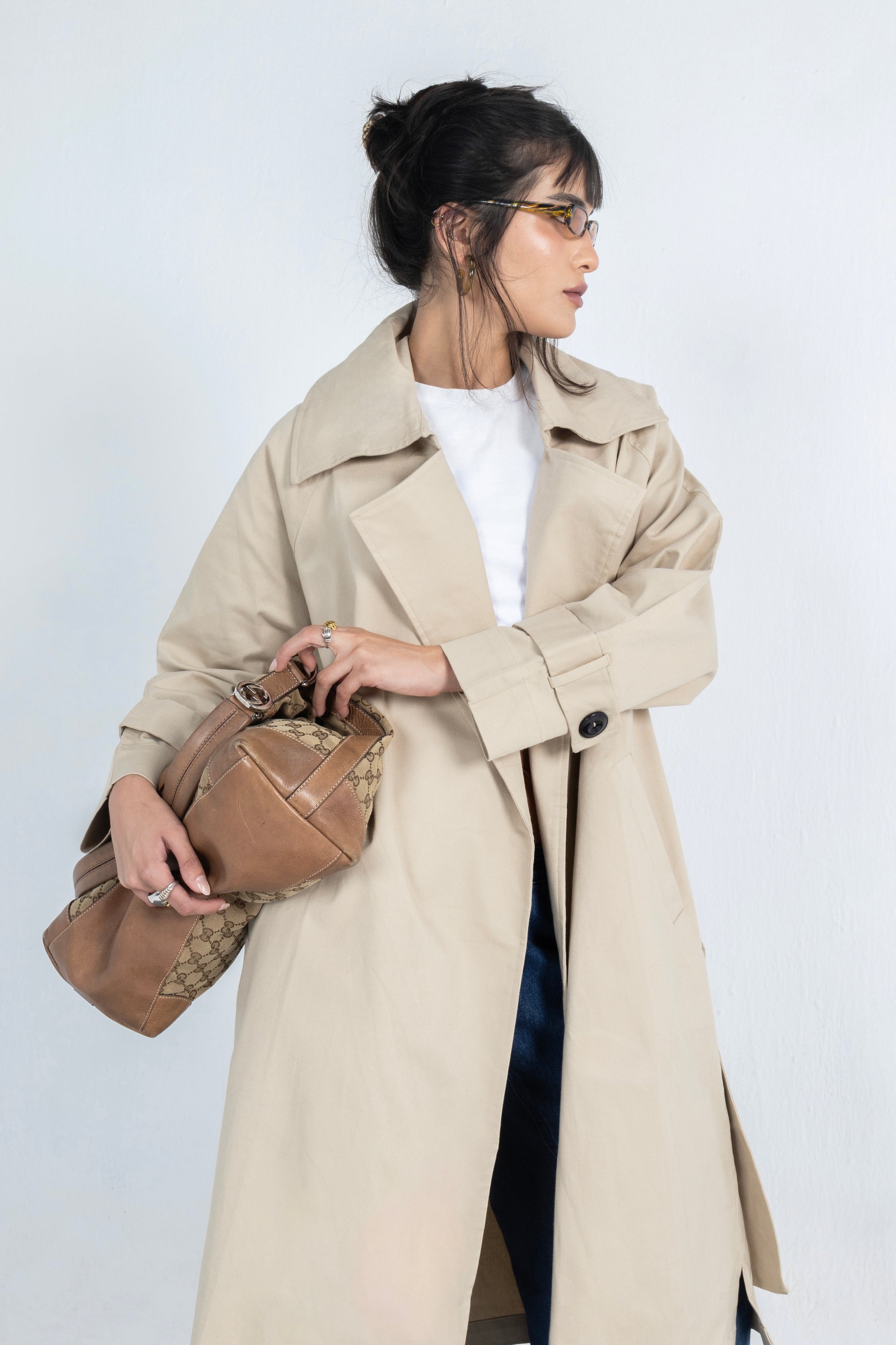 Classic Trench Coat in Beige